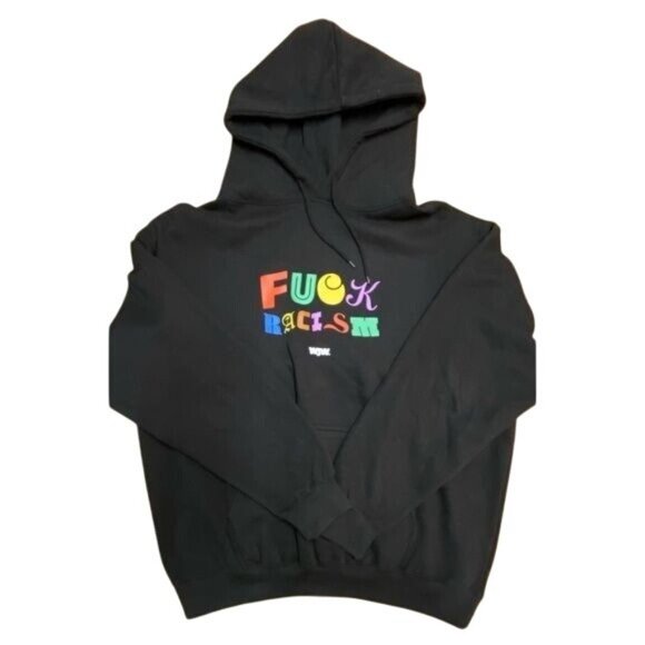 Whojungwoo (WJW) F@cK! Racism Hoodie in Black - Picture 1 of 3